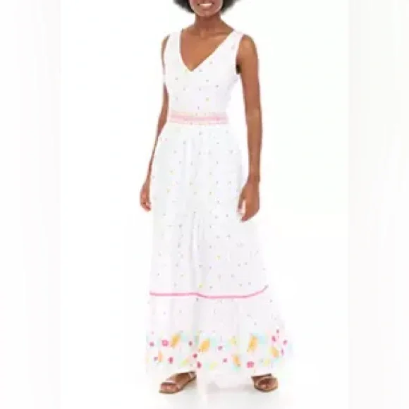 Crown & Ivy Cotton Maxi Dress Size 16W - Picture 2 of 4